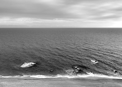 Black and white sea nature