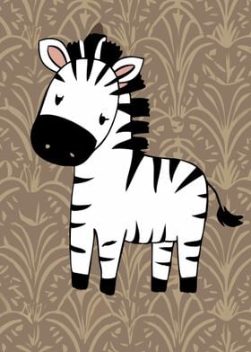 cute cartoon zebra 