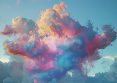 Holographic neon cloud