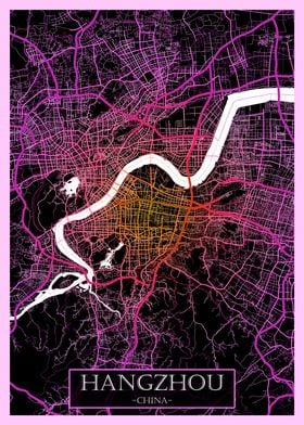 Hangzhou China Road Map