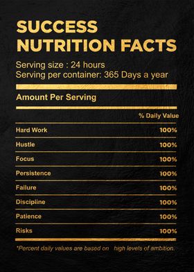 success nutrition facts