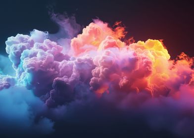 Holographic neon cloud