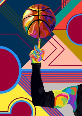 basketball in pop art