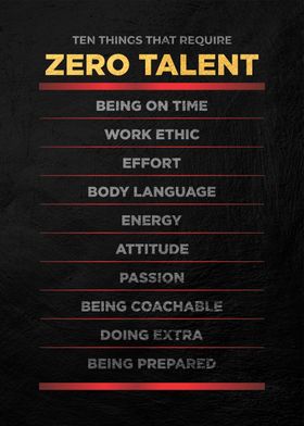 zero talent