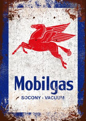 Mobilgas Gasoline Sign