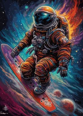 Kiteboard Space Astronaut