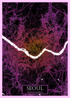 Seoul South Korea Road Map