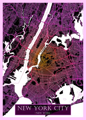 New York City New York Map