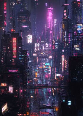 Neon Japanese City 8