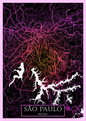 Sao Paulo Brazil Road Map