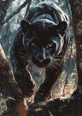 Black Panther in Forest