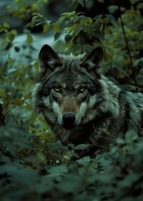 Wolf in the forest