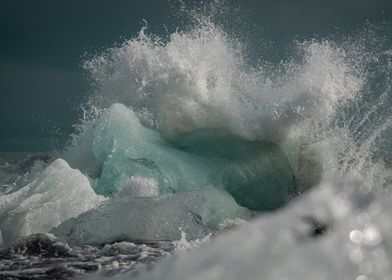 Iceberg in a storm