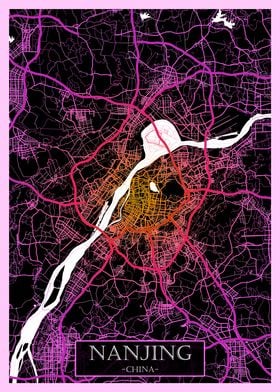 Nanjing China Road Map