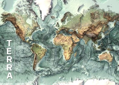 Terra relief map