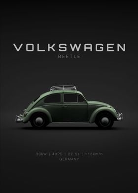 VW Beetle 1963 Green Specs