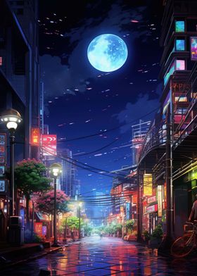 Tokyo moon night