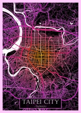 Taipei City Taiwan Map