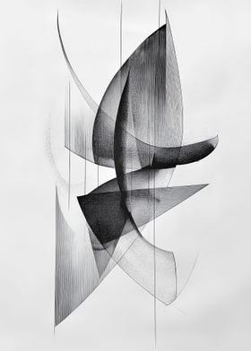 Black  White Abstract Art