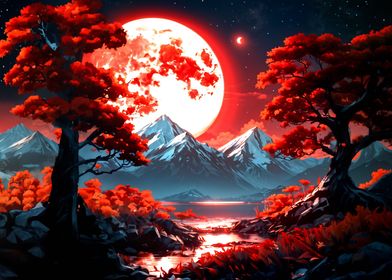 Red magic moon