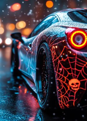 Neon Spiderweb Supercar