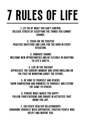 7 rules of life