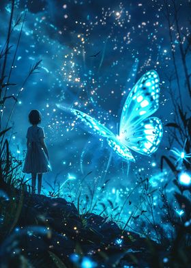 glowing fantasy butterfly