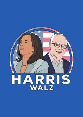 Kamala Harris and Tim Walz