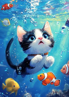 Underwater Kitten