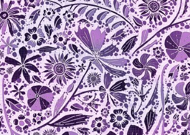 Retro Wildflowers Purple