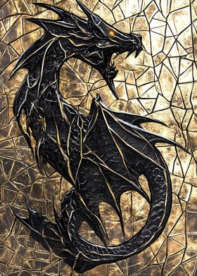 Kintsugi Black Dragon