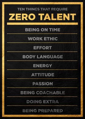 zero talent