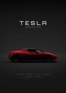 Tesla Roadster Red Specs