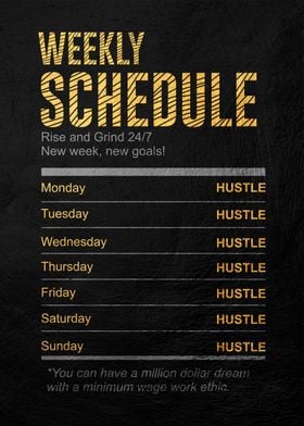 weekly schedule for succes