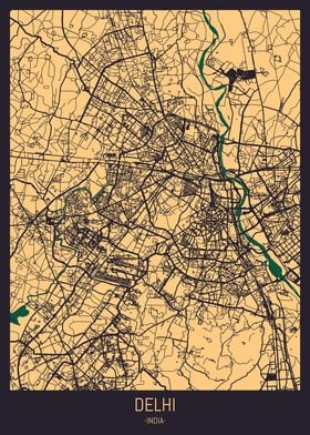 Delhi India Street Map