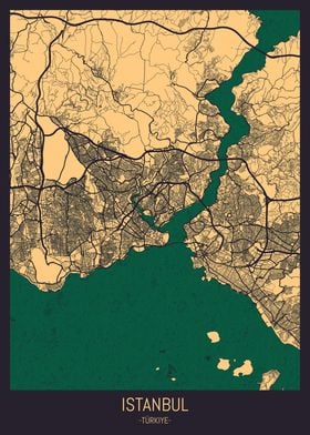 Istanbul Turkey Street Map