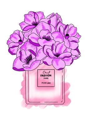 Floral perfume bottle 