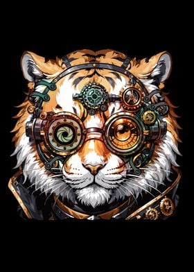 Tiger Head Gift Steampunk 