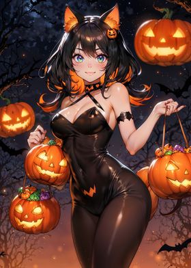 Sexy Halloween Neko Girl