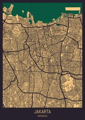 Jakarta Indonesia City Map