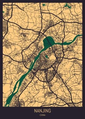 Nanjing China Street Map