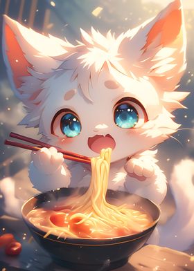 Cute Ramen Baby Cat