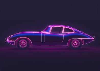 Neon Line Car