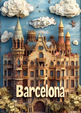 Barcelona modernism 3D