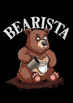 Latte Art Bear Barista