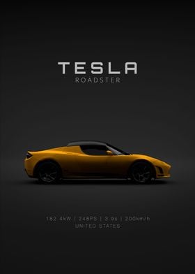 Tesla Roadster Yellow Spec