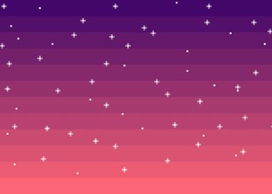 Pixel art night sky stars 