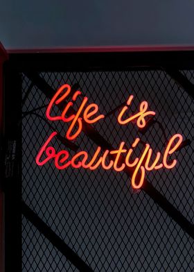 Life Is Beautiful Neon