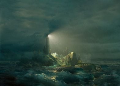 Lighthouse in the storm