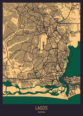 Lagos Nigeria Street Map